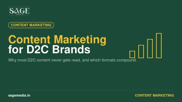 Content Marketing for Indian D2C Brands